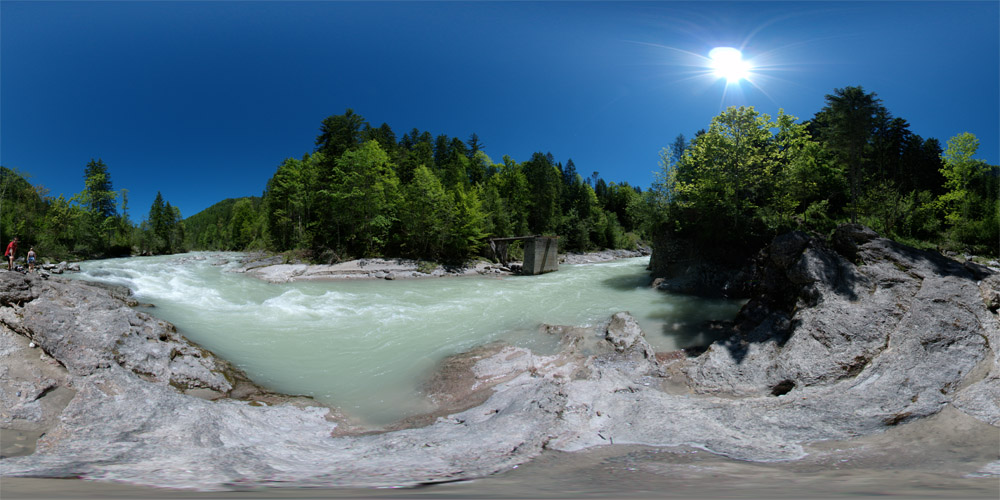 kaiserklamm brandenberger ache  tirol - panorama panoramafotografie panoramic